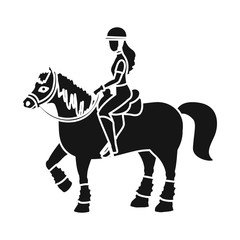 Vector illustration of sport and competition logo. Collection of sport and equestrian stock symbol for web.