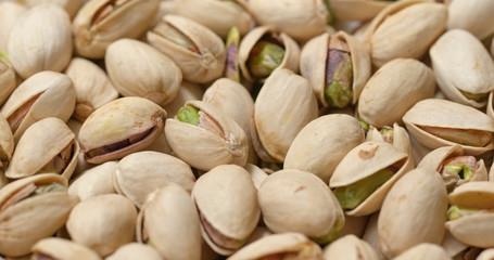 Heap of Baked pistachio