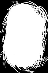 Abstract Decorative Black & White Edge. Type Text Inside, Use as Overlay or for Layer Mask