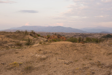Nebliger Wüstenberg