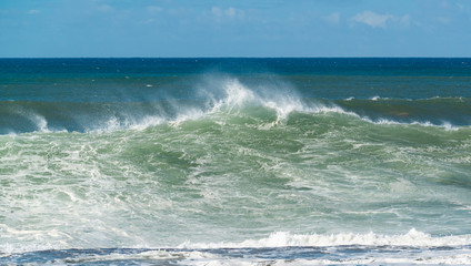 Wave action and surf on Oahu north shore
