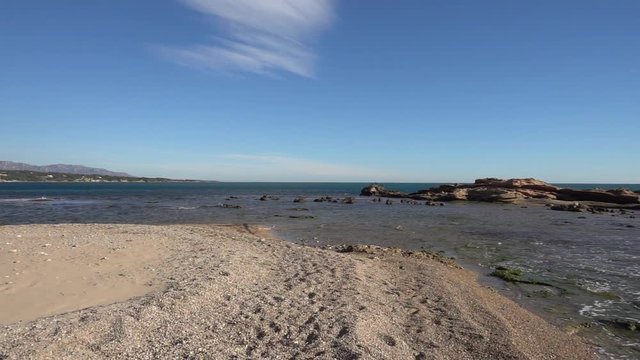 The coast in Ampolla de Mar on the darned coast