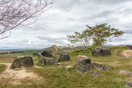 Valley pitchers, Site # 1. Phonsavan, Xiangkhoang province, Laos.