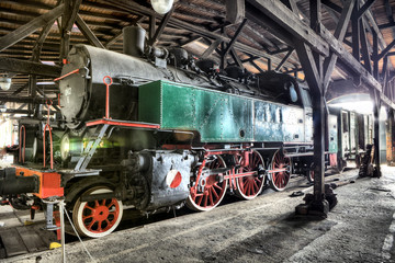 An old and historic steam locomotive