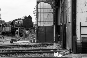 An old and historic steam locomotive