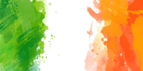 Fototapeta Vector watercolor flag of Ireland for Patricks day obraz