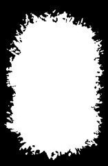 Abstract Decorative Black & White Edge. Type Text Inside, Use as Overlay or for Layer Mask