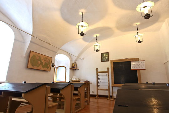 The Interior Of The School Of The 19th Century