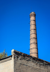 The background of the thrown boiler building is thrown