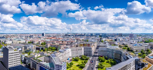 Fotobehang panoramic view at the berlin city center © frank peters