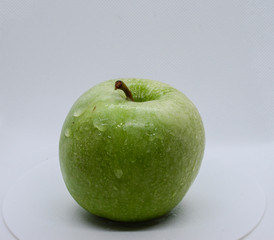 The isolated green apple