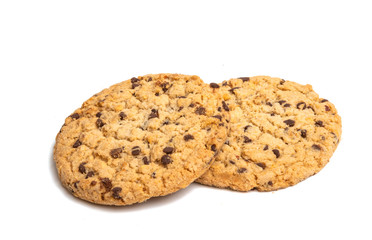 chocolate chip cookies isolated