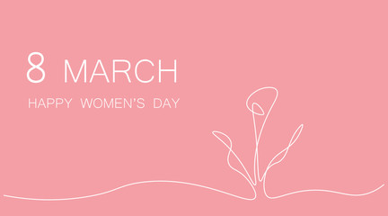 Womens day background or card, 8 march design vector illustration.