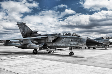A fighter military plane