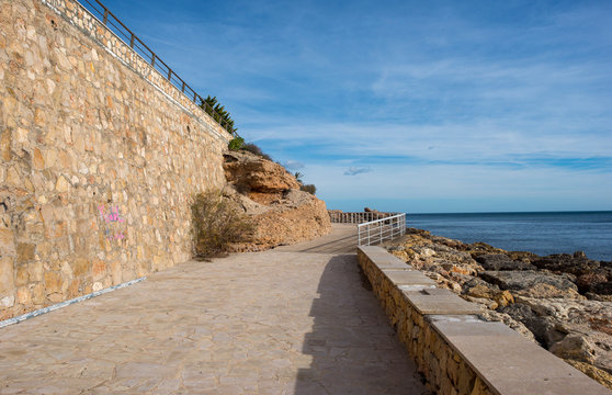 The mediterranean sea in Ametlla de mar, Costa daurada