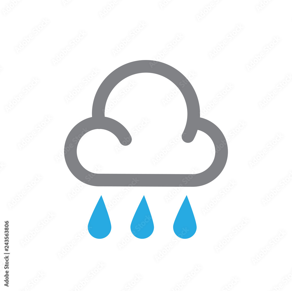 Fototapete Waether icon on white background for graphic and web design, Modern simple vector sign. Internet concept. Trendy symbol for website design web button or mobile app