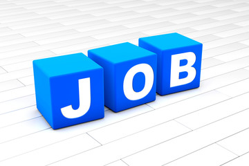 3D rendered illustration of the word Job.