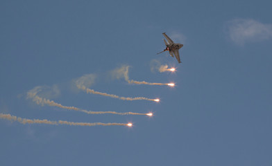 A fighter military plane