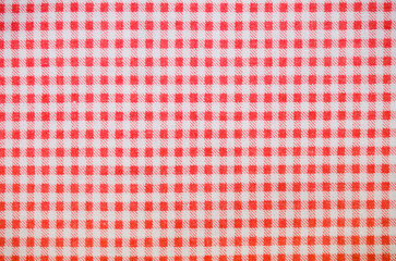 red textile checkered towel texture. background, kitchen.