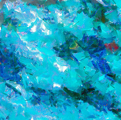 Pretty oil painting abstraction. Print art for wall decor. Impressionism style spring collection. Chaotic conceptual brush strokes on canvas. Warm colors background for rich creative graphic design.