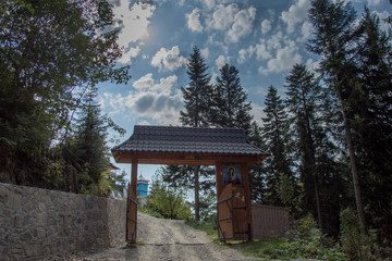 Fototapeta na wymiar Monastery St. John Iacob - Corlateni, Suceava , Romania,2017