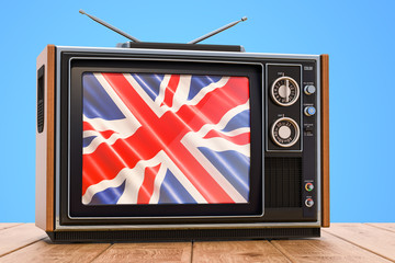 British Television concept, 3D rendering