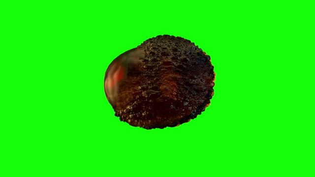 cancer cell absorbs healthy cell render 3d