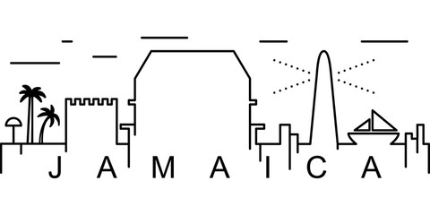 Jamaica outline icon. Can be used for web, logo, mobile app, UI, UX