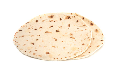 White Tortillas on a White Background