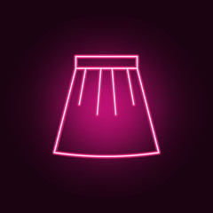 skirt icon. Elements of clothes in neon style icons. Simple icon for websites, web design, mobile app, info graphics