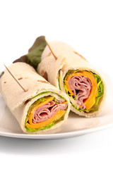 Ham Cheese and Lettuce Wrap A Perfect Light and Healthy Lunch