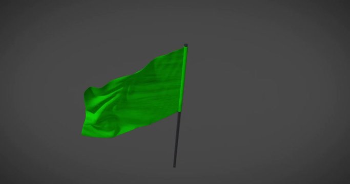 Racing Flags - Green Flag Looping Animation With Alpha Mask