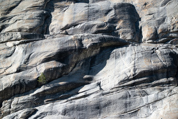 Geological formations from volcanic activity Yosemite California