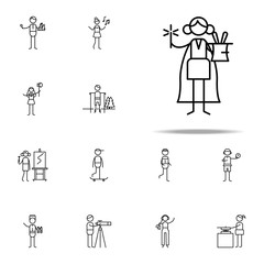 magician icon. hobbie icons universal set for web and mobile