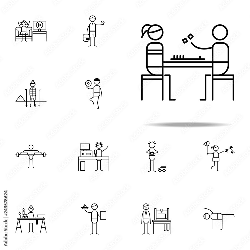 Poster gambling icon. hobbie icons universal set for web and mobile