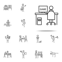 cyber player icon. hobbie icons universal set for web and mobile