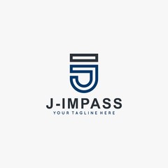 Letter J initial logo design vector