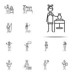 pottery icon. hobbie icons universal set for web and mobile