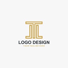 Letter J monogram logo design vector