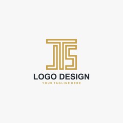 Letter J monogram logo design vector
