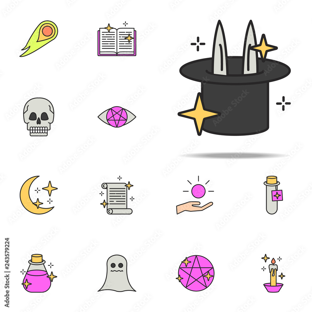 Poster rabbit in a hat icon. magic icons universal set for web and mobile