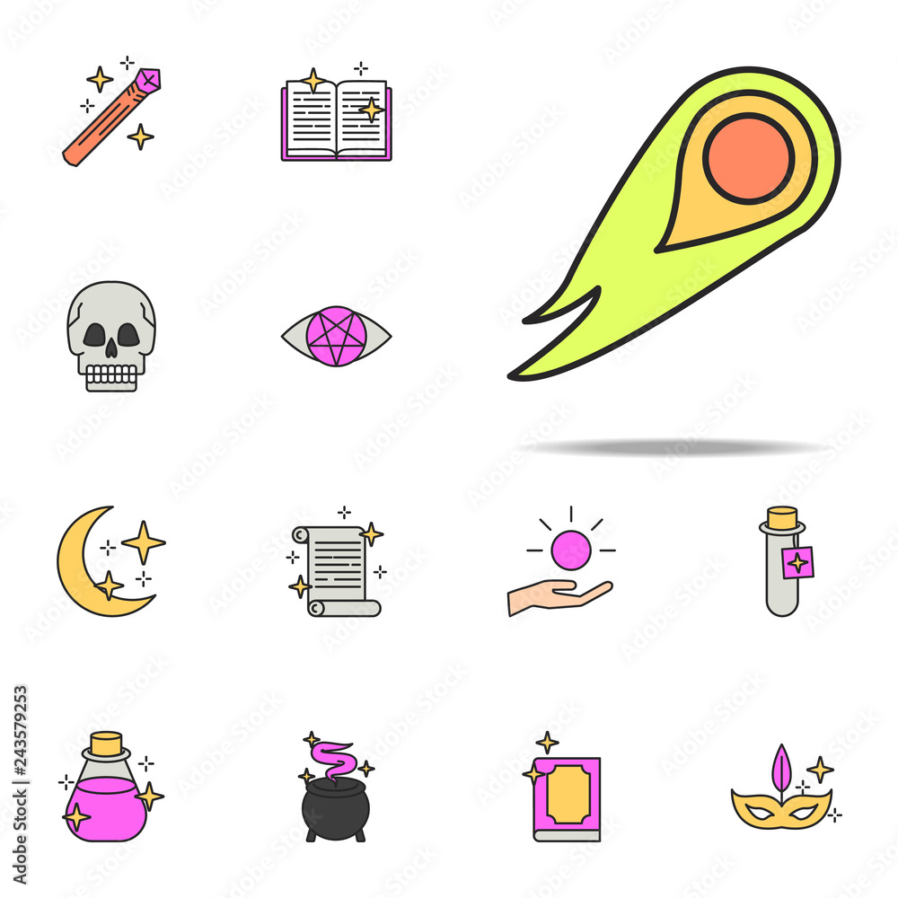 Poster comet icon. magic icons universal set for web and mobile