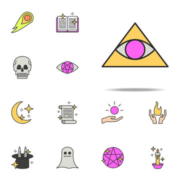 eye in the triangle icon. magic icons universal set for web and mobile
