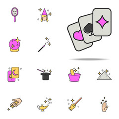 Fototapeta premium playing cards icon. magic icons universal set for web and mobile