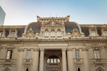 Fototapeta premium Central Post Office Building (Correo Central) at Plaza de Armas Square - Santiago, Chile