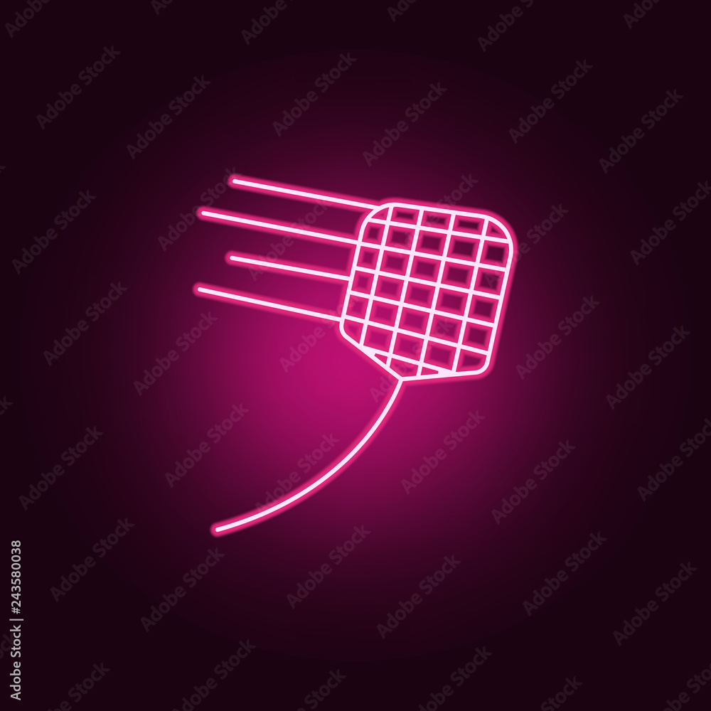 Poster exterminator flapper icon. elements of pest control and insect in neon style icons. simple icon for 