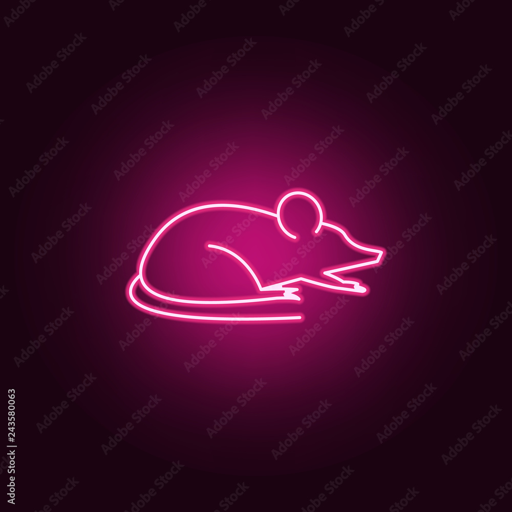 Aufkleber mice icon. elements of pest control and insect in neon style icons. simple icon for websites, web de