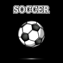 Vintage soccer ball icon