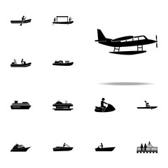 airplane, sea icon. water transportation icons universal set for web and mobile