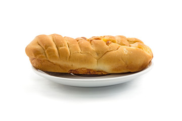 bread on a white background